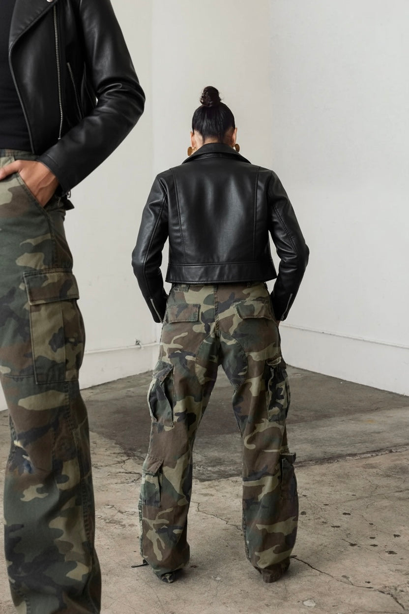 Camo Distressed Cargo Pant