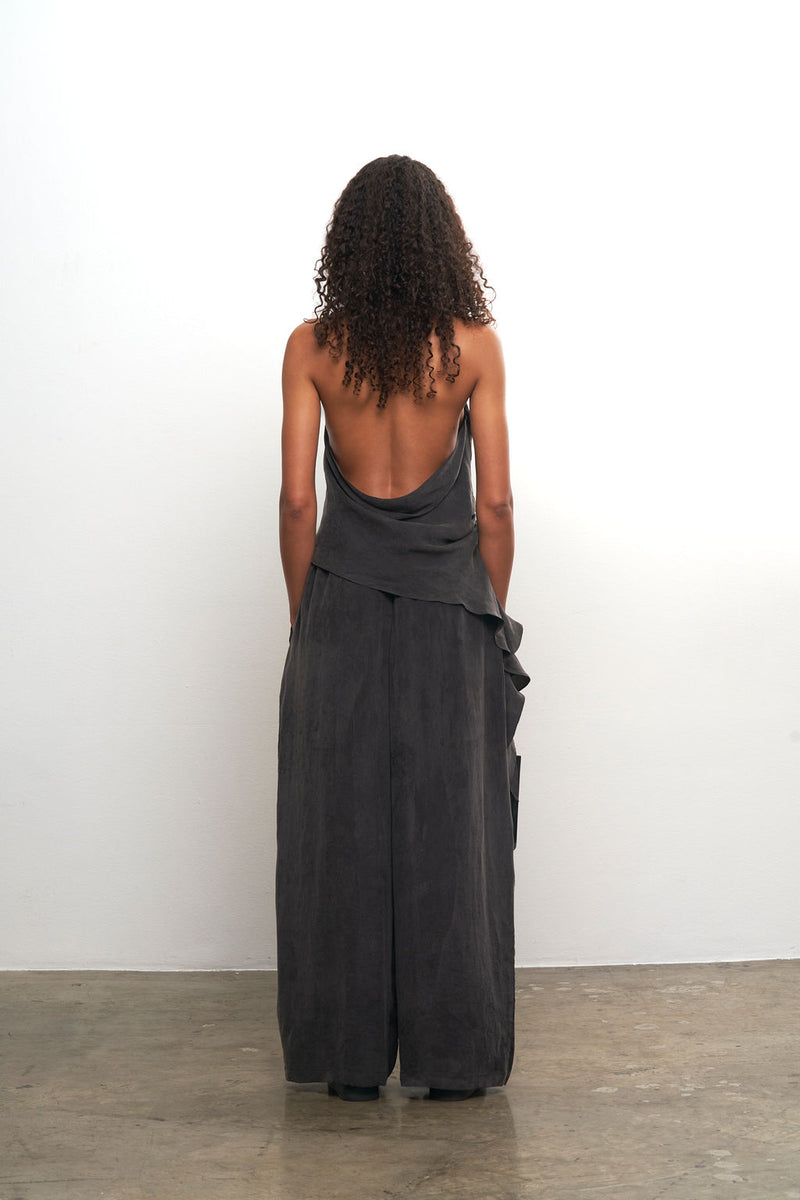 トップス NOTRE emor drape design tops Cupro Draped Top – Ash Taupe - PRE-ORDER - EST SHIP 8/10