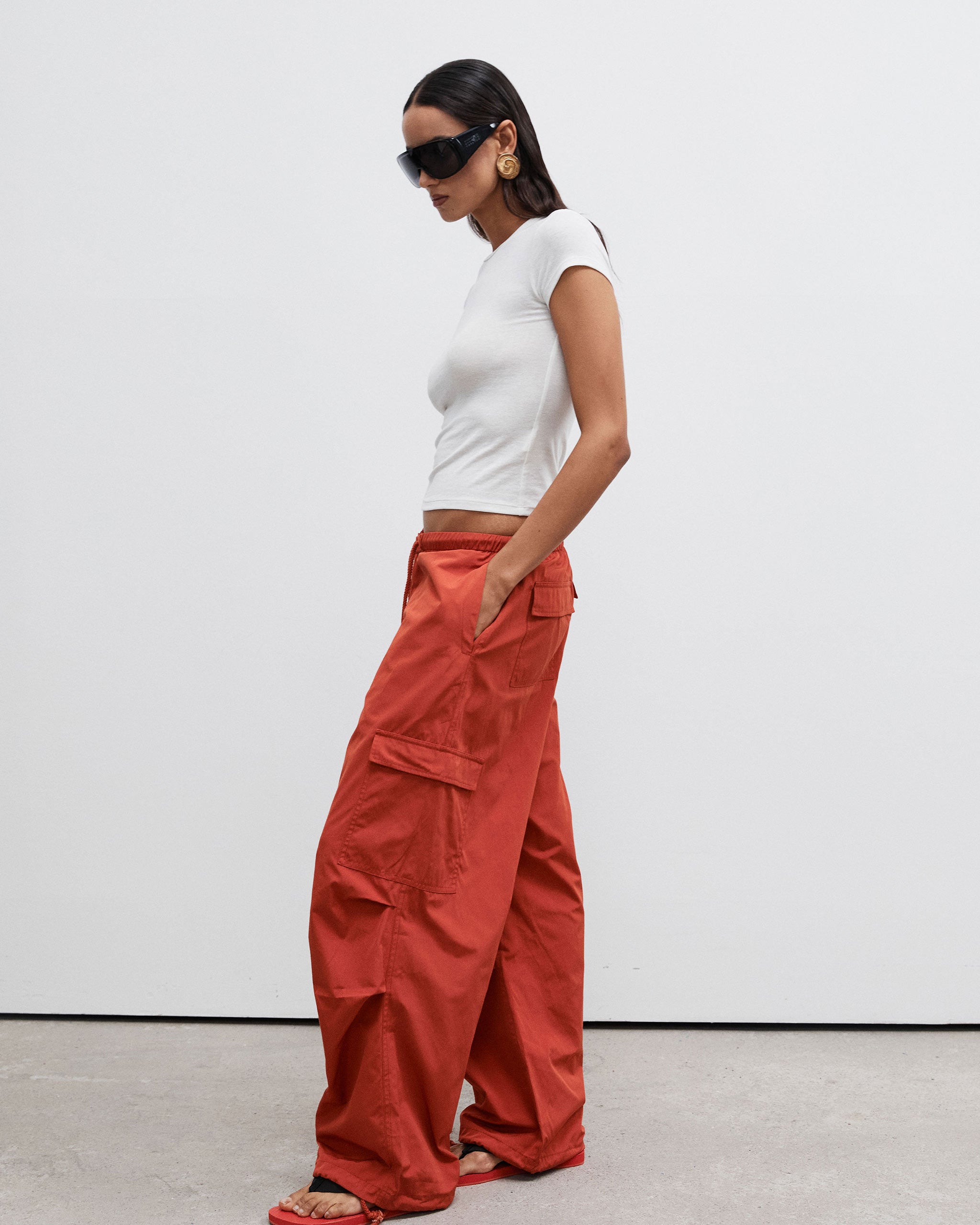 Parachute Pants - Deep Red