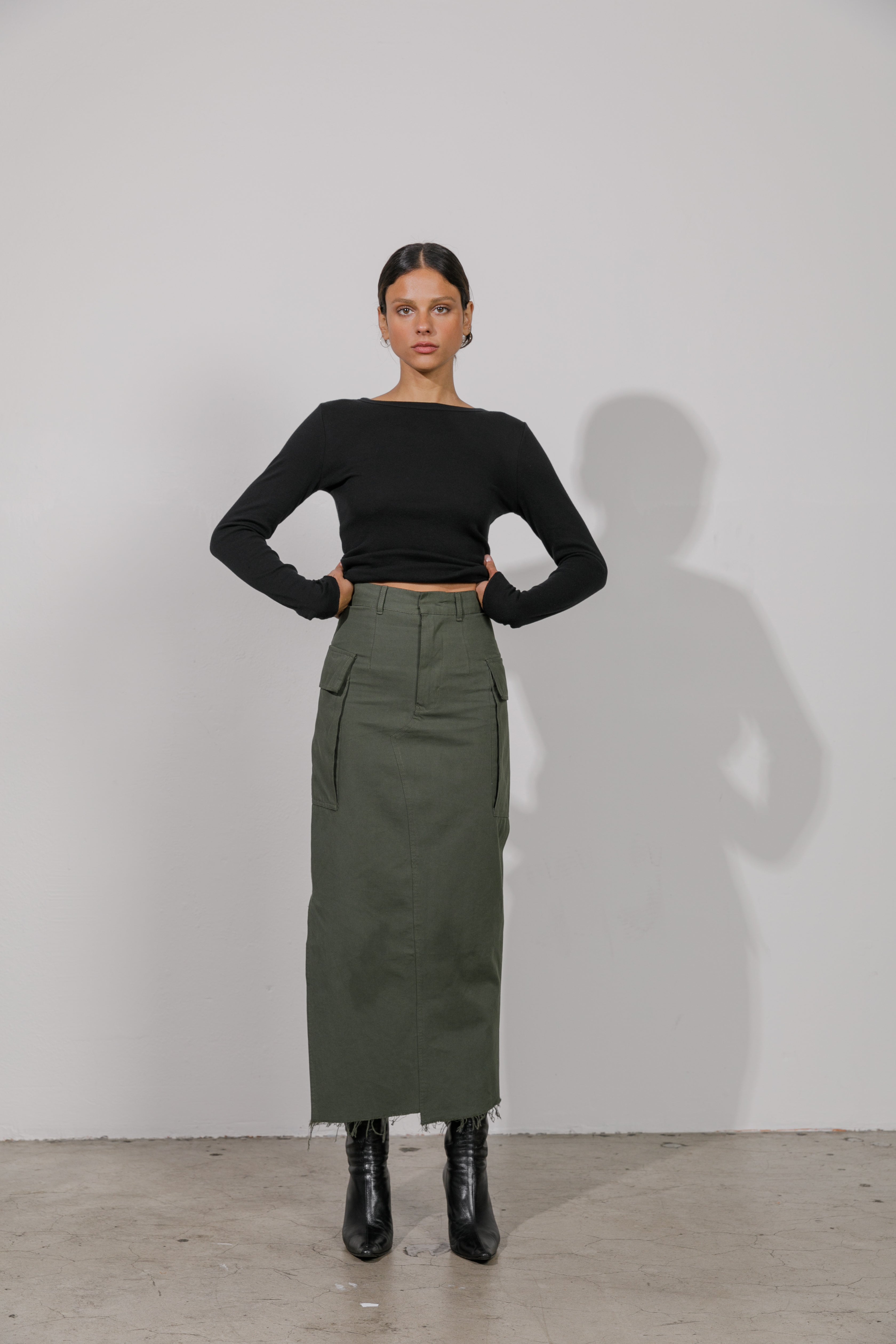 Cargo Skirt - Olive