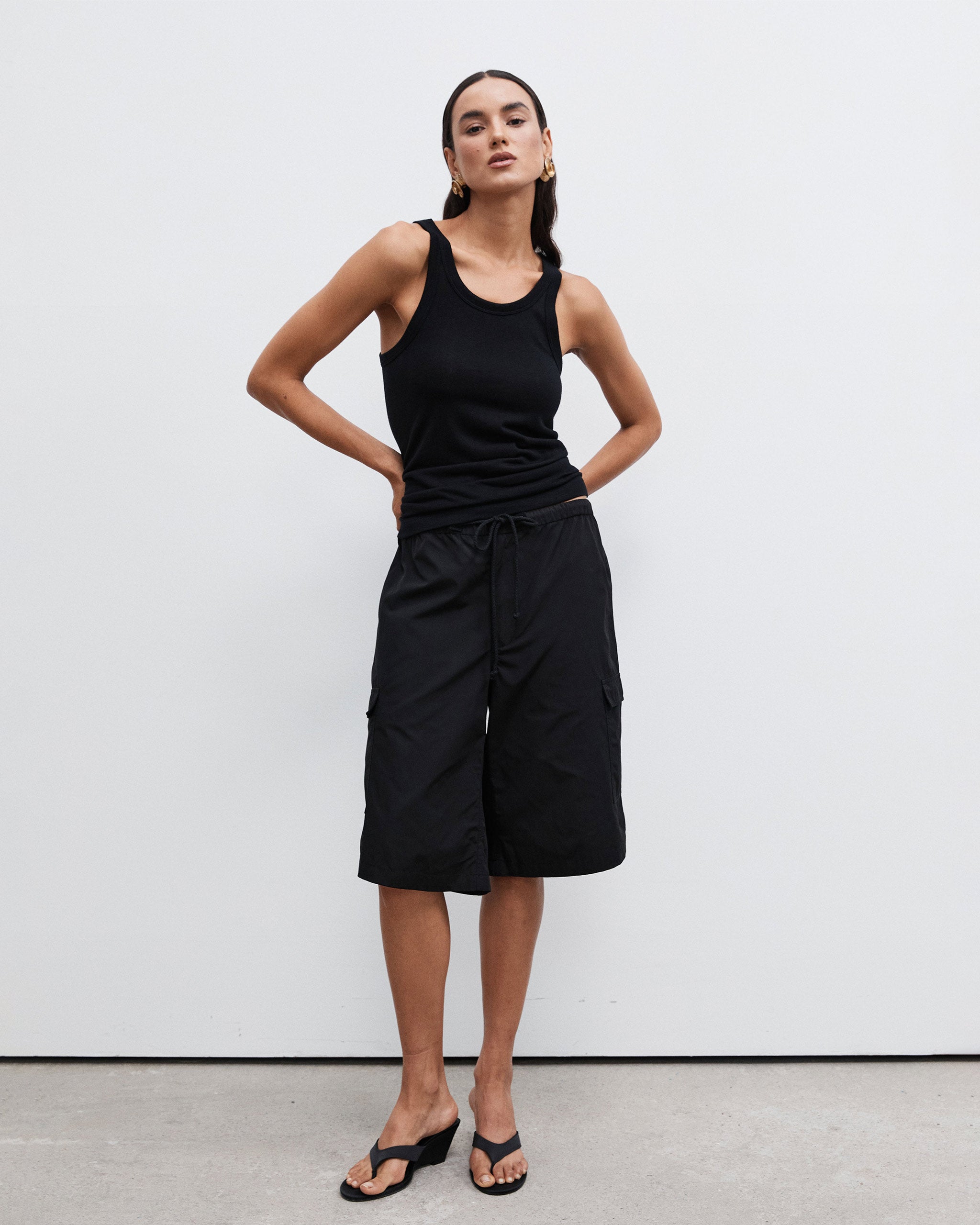 Bermuda Parachute Short - Black