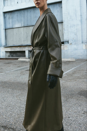 SHAWL COLLAR TRENCH COAT