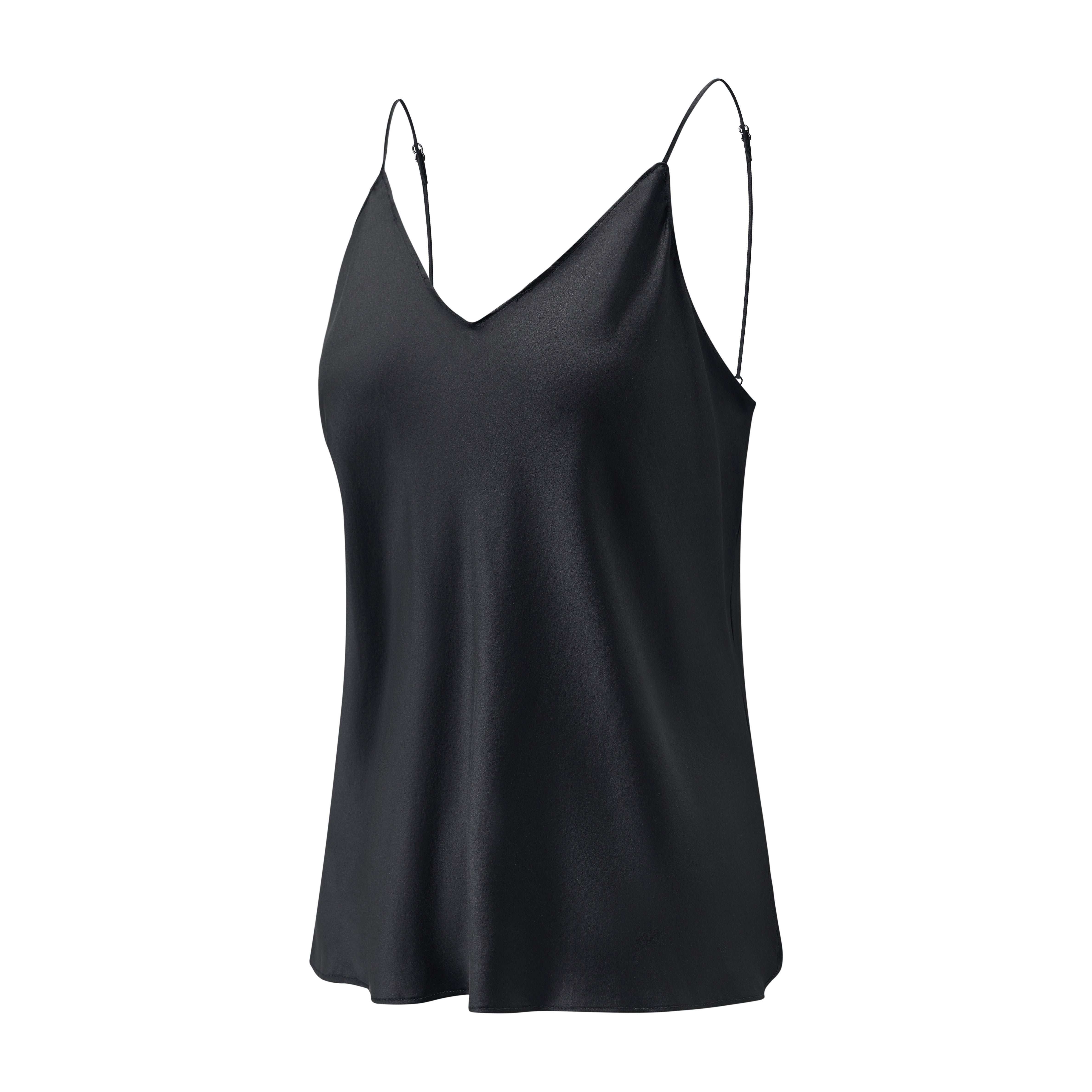 100% Silk Cami - Black