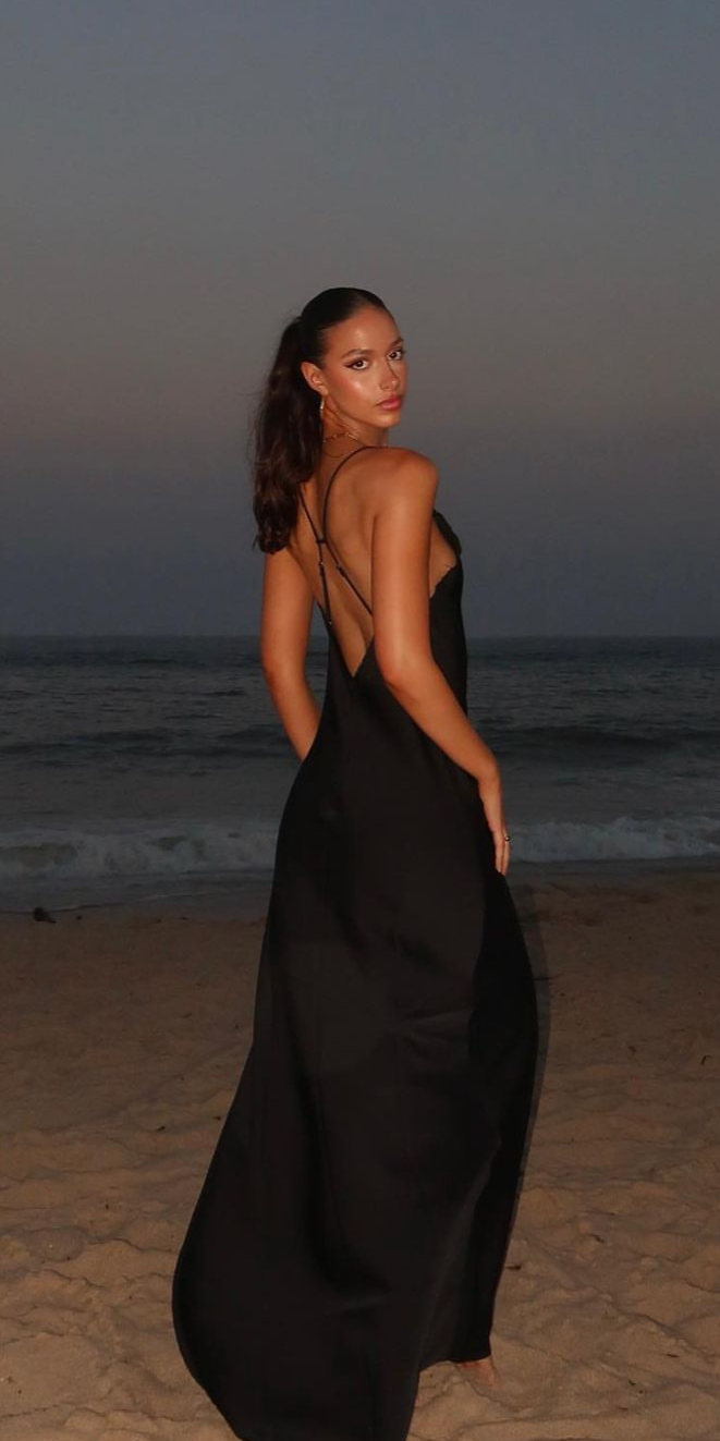 Strappy Satin Cami Dress RAW EDGE SATIN CAMI DRESS Strappy Satin Cami Dress RAW EDGE SATIN CAMI DRESS