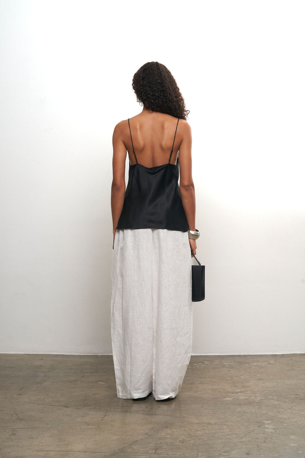 Linen Wide Leg Pant - White
