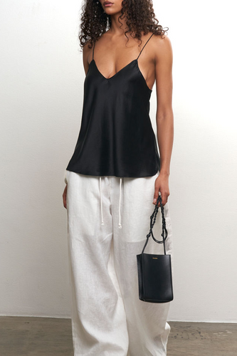 100% Silk Cami – Black