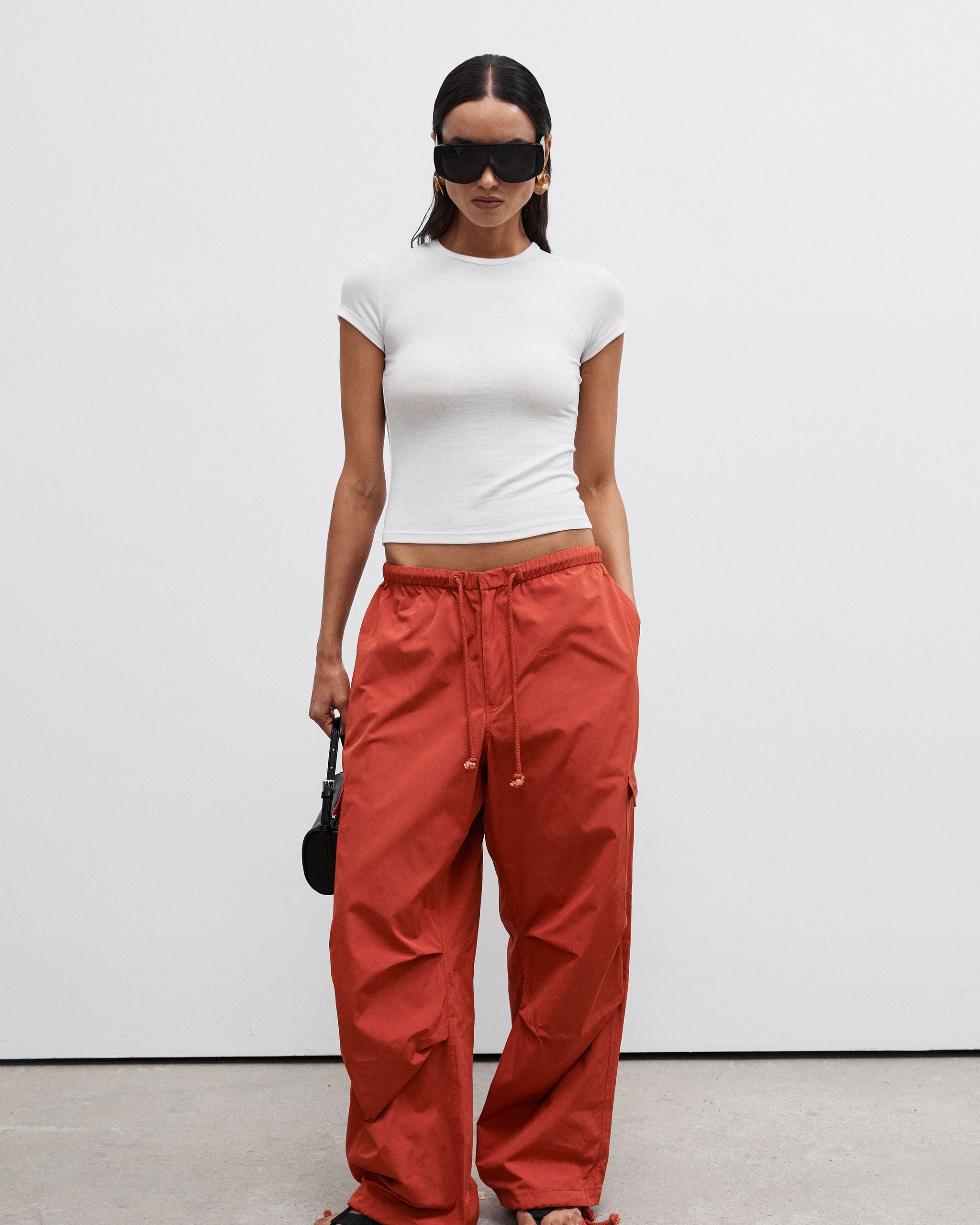 Parachute Pants - Deep Red