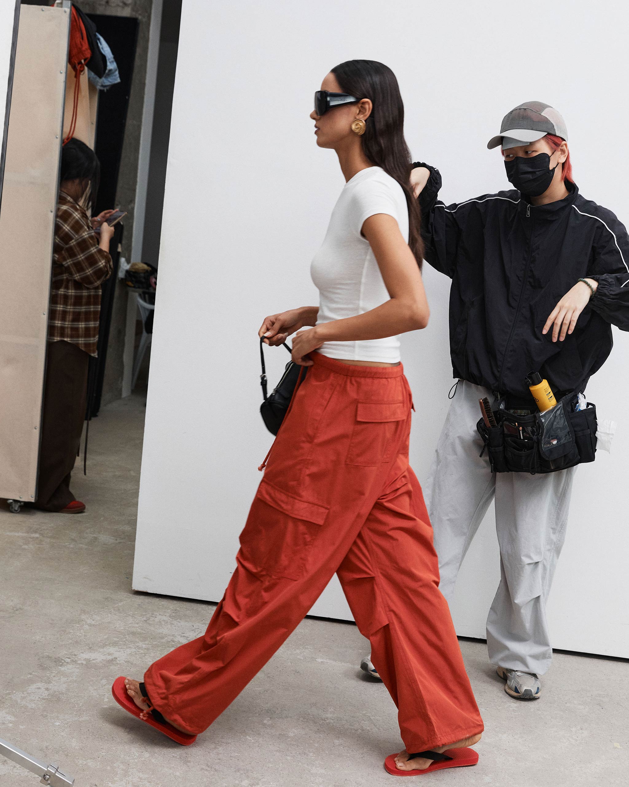 Parachute Pants - Deep Red