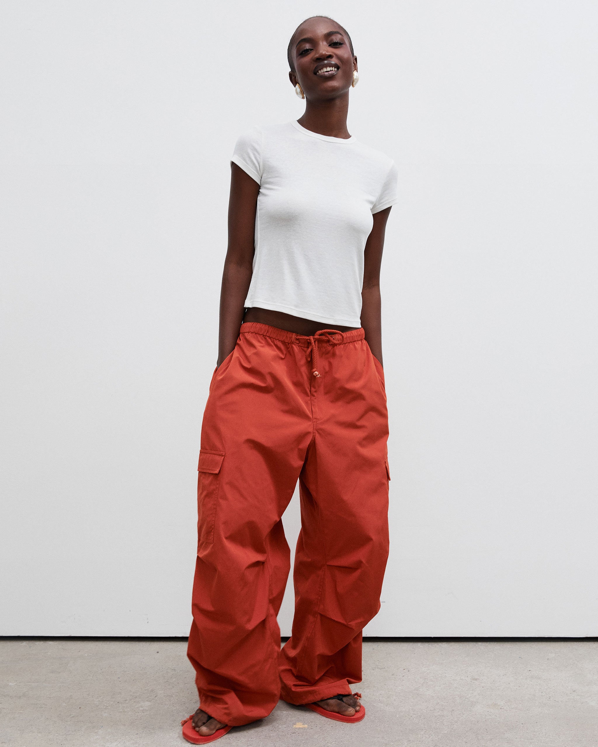 Parachute Pants - Deep Red