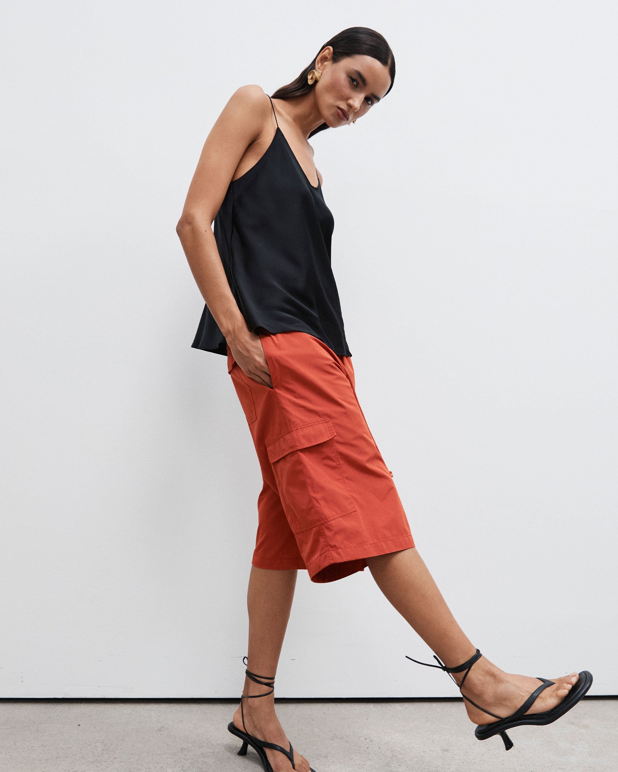 Bermuda Parachute Shorts - Deep Red